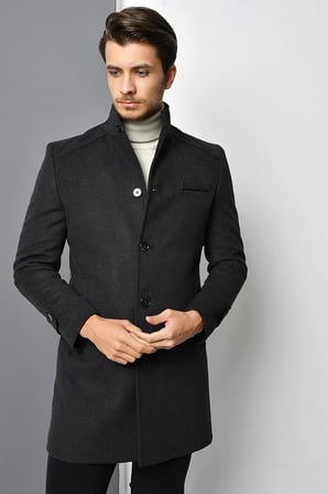 PLT8391 DEWBERRY ERKEK PALTO-ANTRASİT