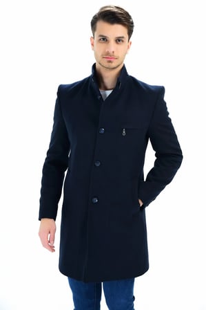 PLT8367 DEWBERRY ERKEK PALTO-LACİVERT