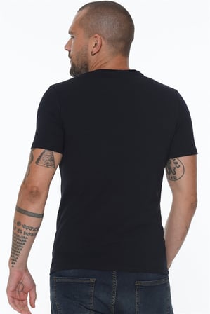 T8568 DEWBERRY V YAKA ERKEK T-SHIRT-LACİVERT