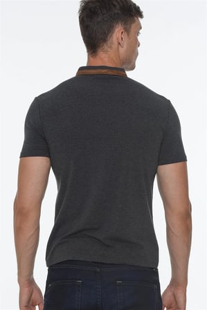 T8571 DEWBERRY FERMUARLI ERKEK T-SHIRT-ANTRASİT