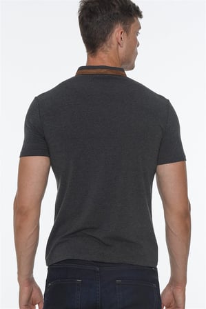 T8571 DEWBERRY FERMUARLI ERKEK T-SHIRT-ANTRASİT