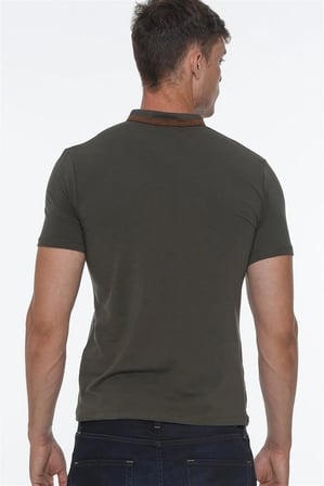 T8571 DEWBERRY FERMUARLI ERKEK T-SHIRT-HAKİ