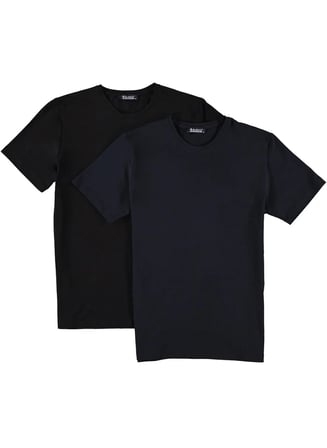 İKİLİ SET T8569 DEWBERRY BİSİKLET YAKA ERKEK T-SHIRT-LACİVERT - SİYAH