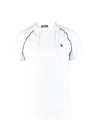 ÜÇLÜ SET T8570 DEWBERRY KAPŞONLU ERKEK T-SHIRT-SİYAH-BEYAZ-ANTRASİT