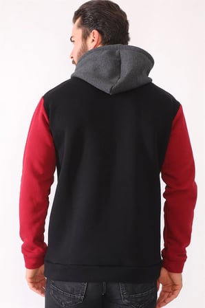 1040 DEWBERRY ERKEK SWEATSHIRT-SİYAH