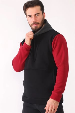 1040 DEWBERRY ERKEK SWEATSHIRT-SİYAH