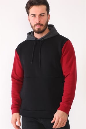 1040 DEWBERRY ERKEK SWEATSHIRT-SİYAH