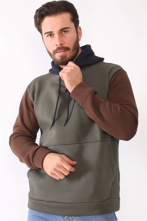 1040 DEWBERRY ERKEK SWEATSHIRT-HAKİ