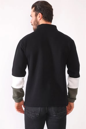 1041 DEWBERRY ERKEK SWEATSHIRT-SİYAH