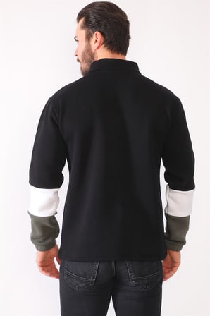 1041 DEWBERRY ERKEK SWEATSHIRT-SİYAH
