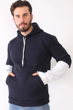 1042 DEWBERRY ERKEK SWEATSHIRT-LACİVERT