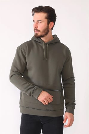 1043 DEWBERRY ERKEK SWEATSHIRT-HAKİ