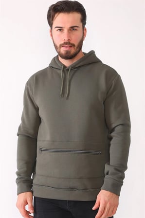 1043 DEWBERRY ERKEK SWEATSHIRT-HAKİ