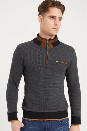 1039 DEWBERRY ERKEK SWEATSHIRT-ANTRASİT