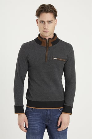 1039 DEWBERRY ERKEK SWEATSHIRT-ANTRASİT