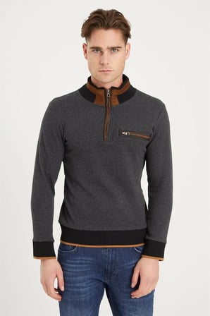 1039 DEWBERRY ERKEK SWEATSHIRT-ANTRASİT