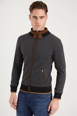 1021 DEWBERRY ERKEK SWEATSHIRT-ANTRASİT