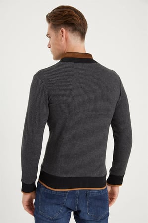 1021 DEWBERRY ERKEK SWEATSHIRT-ANTRASİT