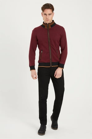 1021 DEWBERRY ERKEK SWEATSHIRT-BORDO