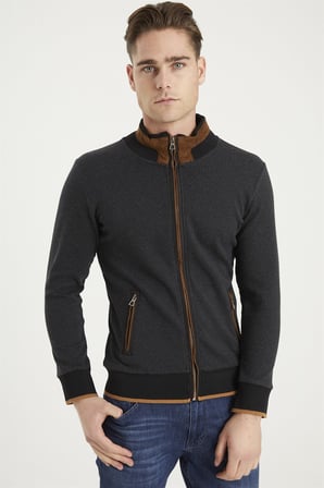 1021 DEWBERRY ERKEK SWEATSHIRT-BALIKSIRTI ANTRASİT
