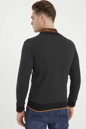 1021 DEWBERRY ERKEK SWEATSHIRT-BALIKSIRTI ANTRASİT
