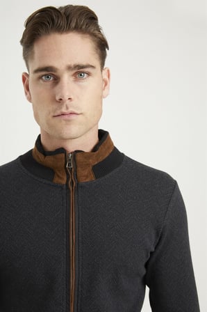 1021 DEWBERRY ERKEK SWEATSHIRT-BALIKSIRTI ANTRASİT