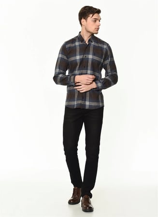 Dewberry Erkek Gömlek Lacivert-Kahve G708 | Jean, Chino ve Kumaş Pantolon Kombinleri, Ceket ve Blazer Altına Smart Casual Stil, İşten Hafta Sonuna Şehir Gardırobu, Arkadaş Buluşmaları ve Akşam Yemeği, Loafer veya Sneaker ile Kombinleme, Ofis Stili