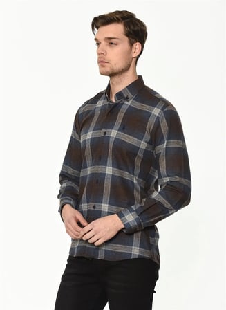 Dewberry Erkek Gömlek Lacivert-Kahve G708 | Jean, Chino ve Kumaş Pantolon Kombinleri, Ceket ve Blazer Altına Smart Casual Stil, İşten Hafta Sonuna Şehir Gardırobu, Arkadaş Buluşmaları ve Akşam Yemeği, Loafer veya Sneaker ile Kombinleme, Ofis Stili