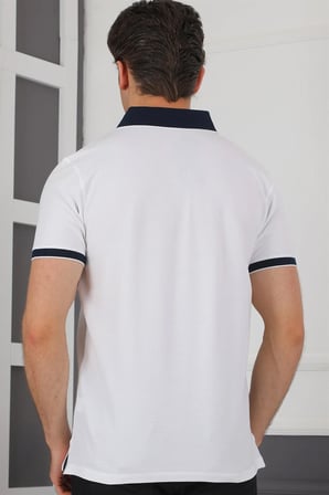 T8579 DEWBERRY ERKEK T-SHIRT-BEYAZ