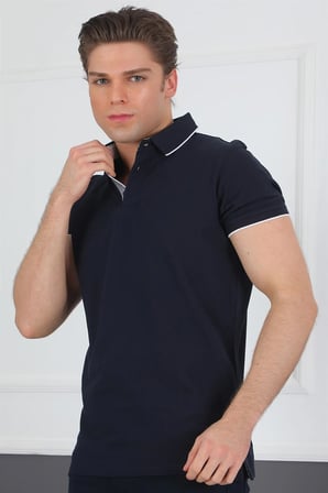 T8579 DEWBERRY ERKEK T-SHIRT-LACİVERT