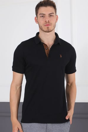 T8581 DEWBERRY ERKEK T-SHIRT-SİYAH