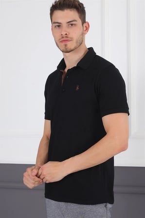 T8581 DEWBERRY ERKEK T-SHIRT-SİYAH