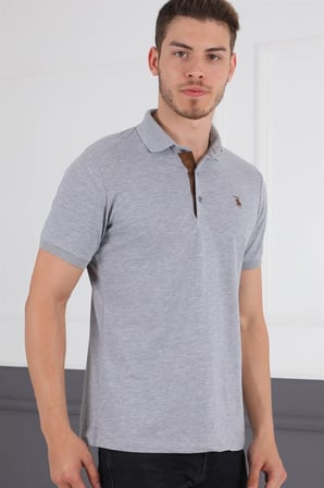 T8581 DEWBERRY ERKEK T-SHIRT-GRİ