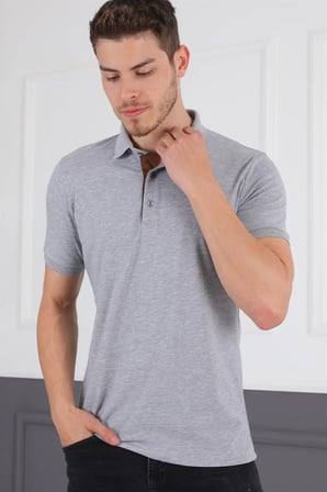 T8581 DEWBERRY ERKEK T-SHIRT-GRİ