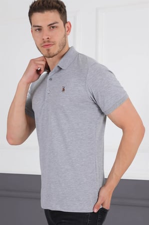 T8581 DEWBERRY ERKEK T-SHIRT-GRİ