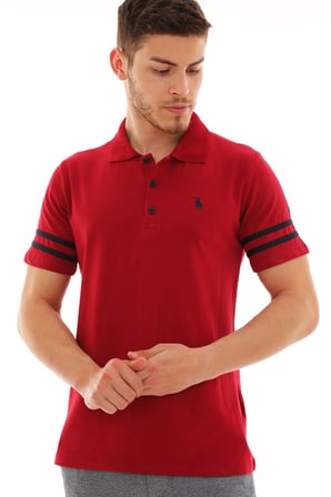 T8585 DEWBERRY ERKEK T-SHIRT-BORDO