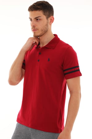 T8585 DEWBERRY ERKEK T-SHIRT-BORDO