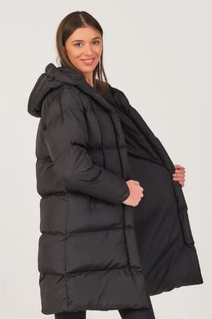 Z6687 DEWBERRY BAYAN KABAN-SİYAH