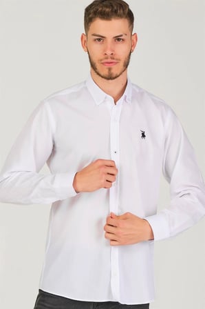 G725 DEWBERRY ERKEK GÖMLEK-BEYAZ