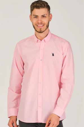 G725 DEWBERRY ERKEK GÖMLEK-PEMBE