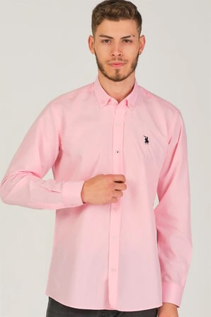 G725 DEWBERRY ERKEK GÖMLEK-PEMBE