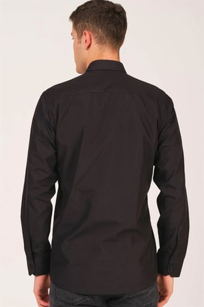 Dewberry Erkek Gömlek Siyah G726 | Günlük ve Ofis Giyimi, Jean, Chino ve Kumaş Pantolon Kombinleri, Ceket ve Blazer Altına Smart Casual Stil, İşten Hafta Sonuna Şehir Gardırobu, Arkadaş Buluşmaları ve Akşam Yemeği, Loafer veya Sneaker ile Kombinleme