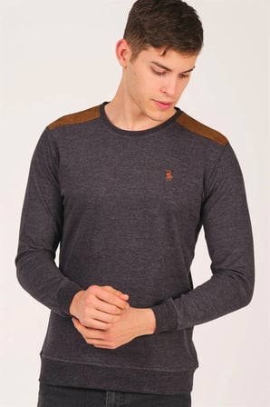 V4000 DEWBERRY ERKEK SWEATSHIRT-SİYAH