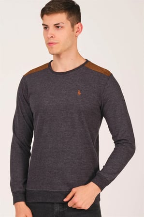 V4000 DEWBERRY ERKEK SWEATSHIRT-SİYAH