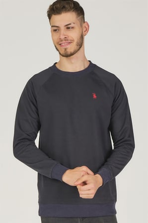 V4003 DEWBERRY REGLAN KOL ERKEK SWEATSHIRT-LACİVERT