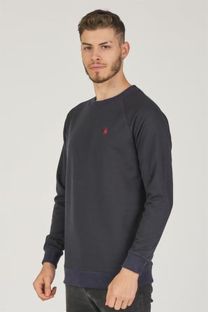V4003 DEWBERRY REGLAN KOL ERKEK SWEATSHIRT-LACİVERT
