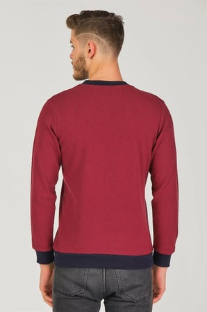 V4004 DEWBERRY ERKEK SWEATSHIRT-BORDO