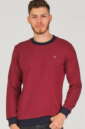 V4004 DEWBERRY ERKEK SWEATSHIRT-BORDO