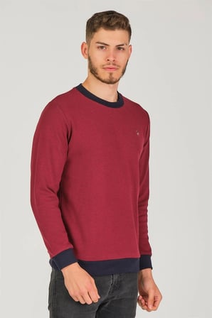V4004 DEWBERRY ERKEK SWEATSHIRT-BORDO
