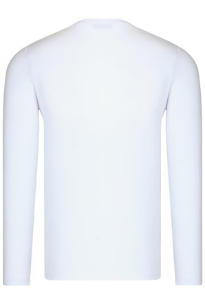 İKİLİ SET T8587 DEWBERRY V YAKA ERKEK SWEATSHIRT-BEYAZ-BEYAZ